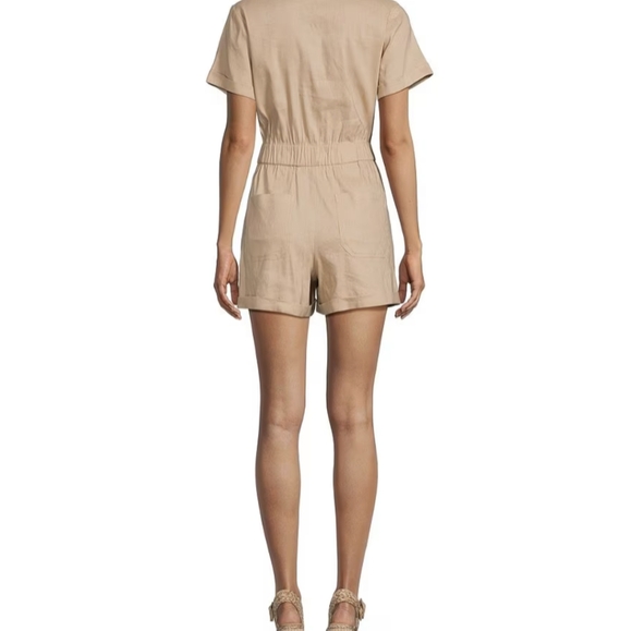 Classic Designer Khaki Romper - Picture 2 of 4